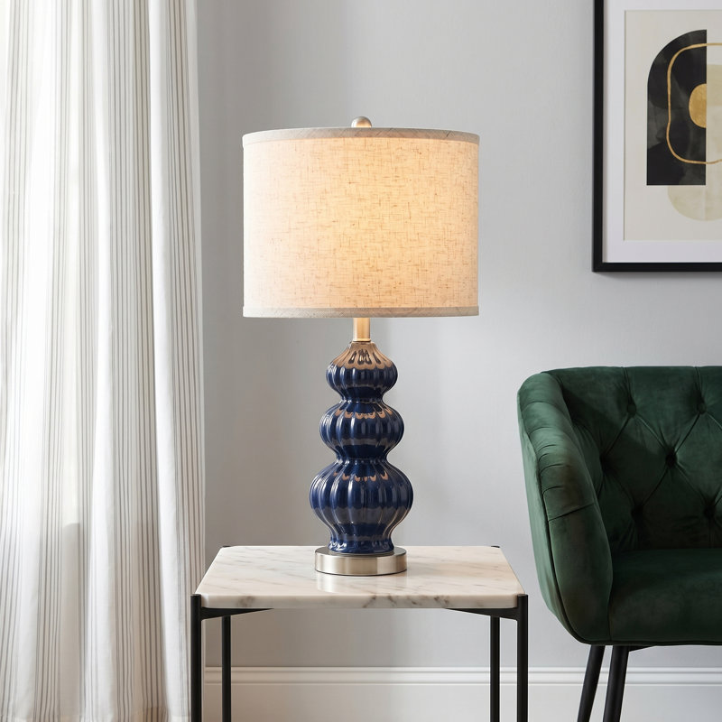 Lampe de table 25 "en céramique Archaimbaud, Marine