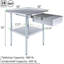 Table en acier inoxydable 430 avec tiroir, poste de travail commercial, 30 po L x 30 po P.-123095905