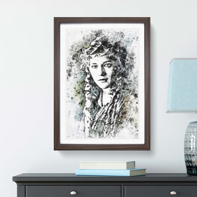 Mary Pickford in Abstract - Framed Print