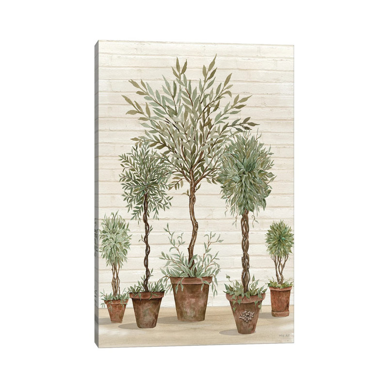 Collection Pots Tree par Cindy Jacobs - peinture sur toile tendue, H 26 po x l 18 po x 1,5 po