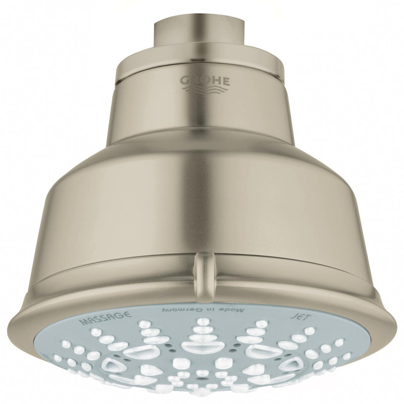Relexa 100 Multi Function Rain Shower Head, Brushed Nickel