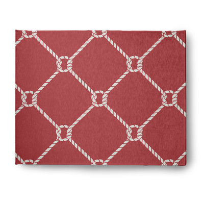 Tapis intérieur / extérieur géométrique tissé à plat Philodendron