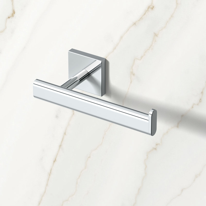 Porte-papier hygiénique mural simple de style européen Elevate, Chrome