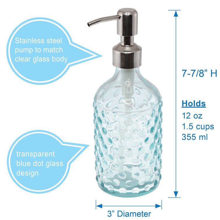 Clear Glass Dish Soap Dispenser - One Cozy Home