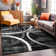 Arnaldur Geometric Black/Gray/White Area Rug