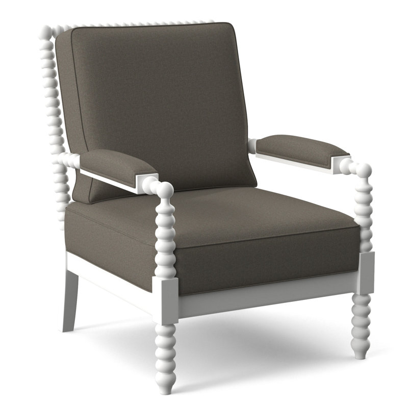 Lind Island 29" Wide Lounge Chair, Moroccan Paseo, 0451-63, Frost White Finish