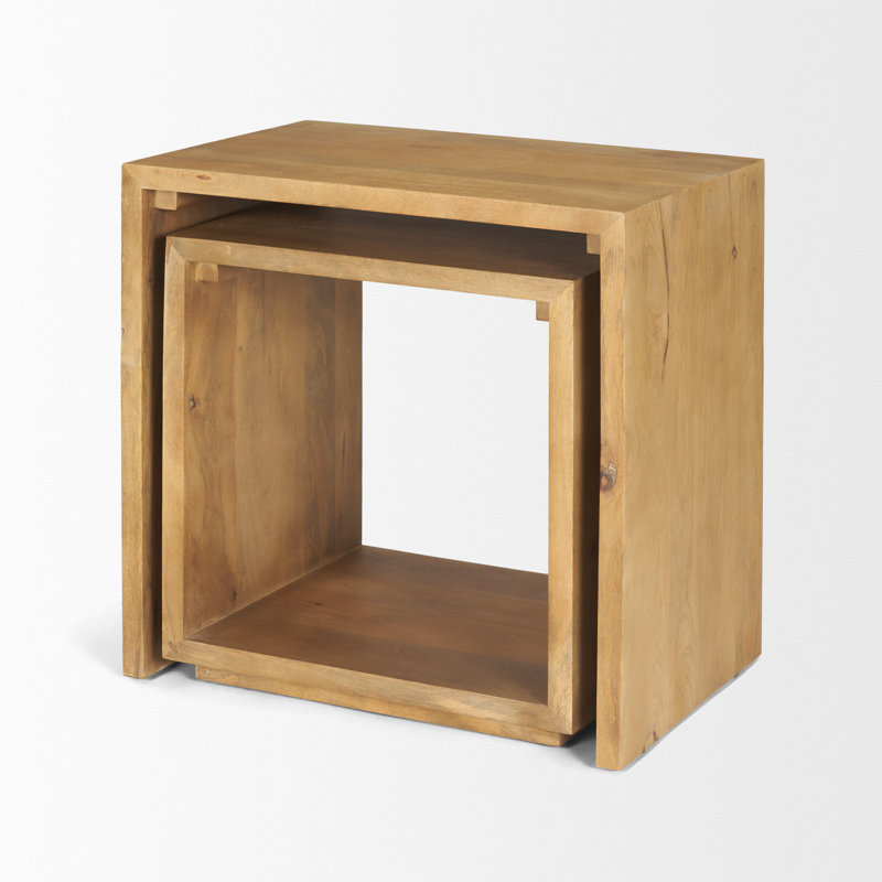 Solid Wood Nesting End Table