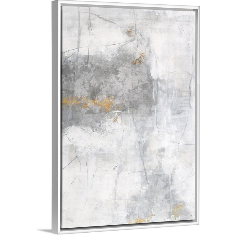 «Cool Silver I», reproduction sur toile, Cadre flottant blanc, H 32 po x l 22 po x P 1,75 po