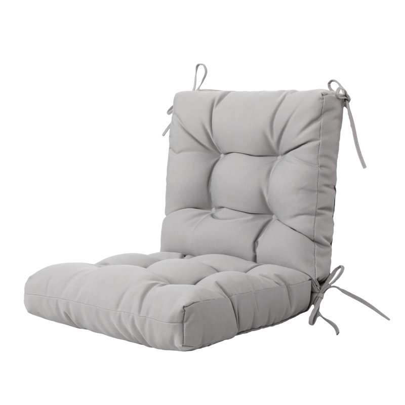 Coussins d'extérieur coussins de dossier en osier pour coussins de patio, gris