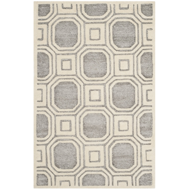 Nita Geometric Hand Woven Area Rug, Rectangle 91 x 152cm