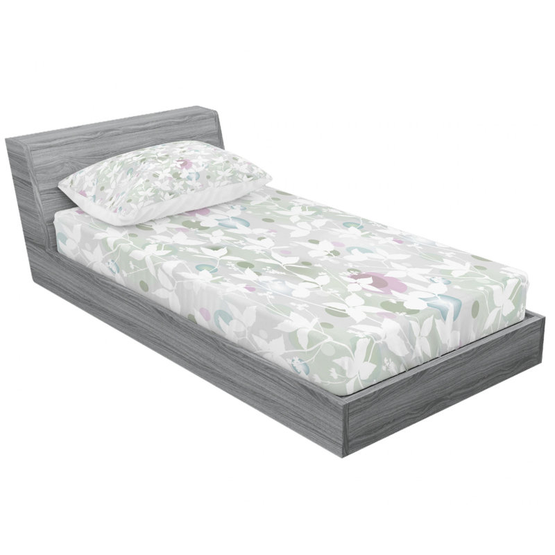 Microfiber Floral Sheet Set, Twin XL Sheet Set with Fitted Sheet