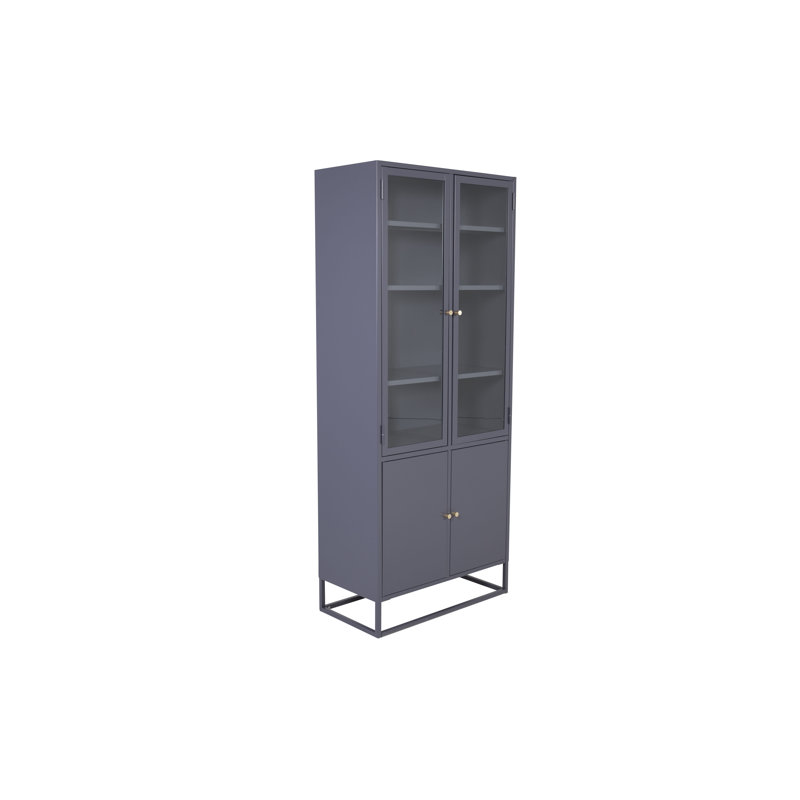 Isiah 190cm H x 80cm W Standard Bookcase, Light Grey