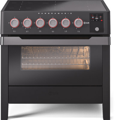 ILVE Panoramagic 36 in Induction Range, 6 Induction Elements (Matte Black)