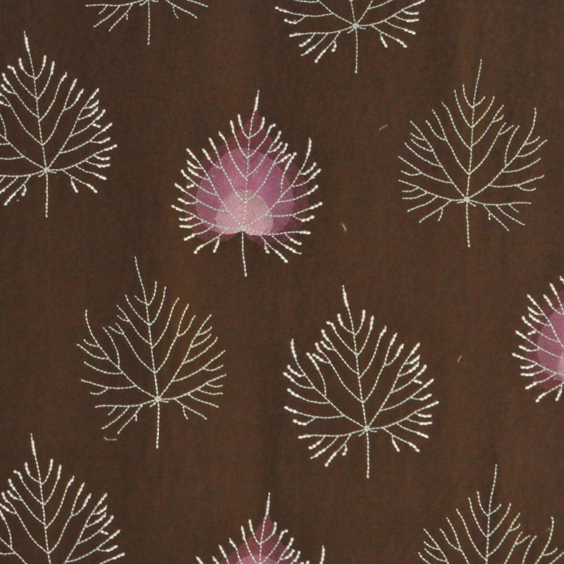 Luxe Floral Fabric, Dark Brown/Pink