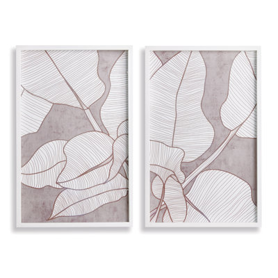 Hwan Palm Leaf Prints, Set of 2