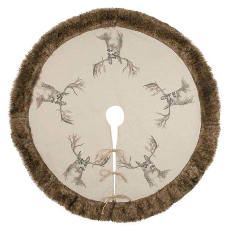Jupe d’arbre de Noël cerf rustique