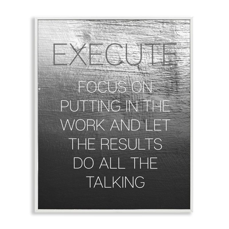  «Execute Motivation», art de la giclée encadrée par Daphne Polselli, H 14 po x l 11 po