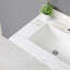 Comptoir de meuble-lavabo en marbre 31 po, comptoir de salle de bain avec lavabo central encastré rectangulaire et dosseret de 4 po de hauteur, comptoir pré-percé, blanc de Carrare avec veines-108674945
