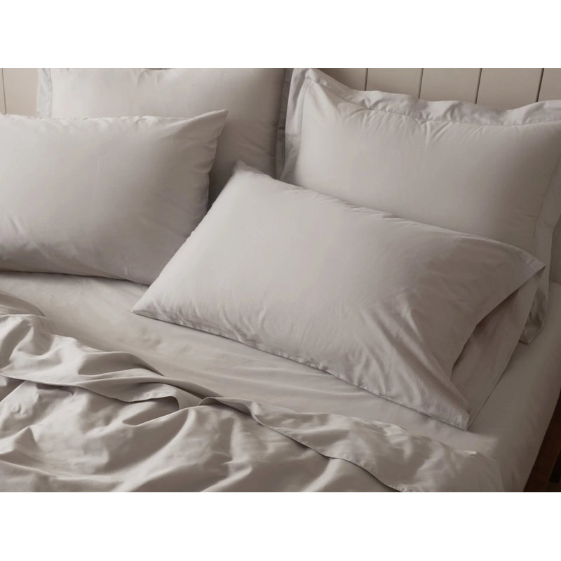 Cloud Soft Sateen Sateen Standard Sham Set, Alpine White, King