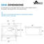 Évier de cuisine à cuve simple à montage sur plan en acier inoxydable L 23 po x l 19 po-122286226