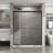 Double Sliding Shower Door. H Aluminum Framed Shower Enclosure With SGCC Clear Tempered Glass, Stainless Steel Hardware