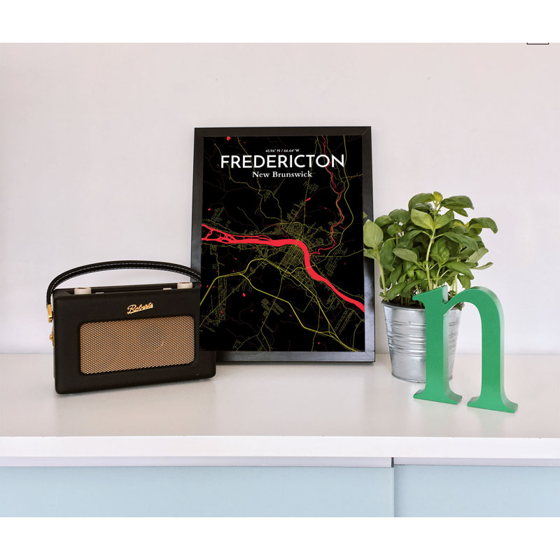 Frederion City Map - No Frame Print, 70cm H x 50cm W