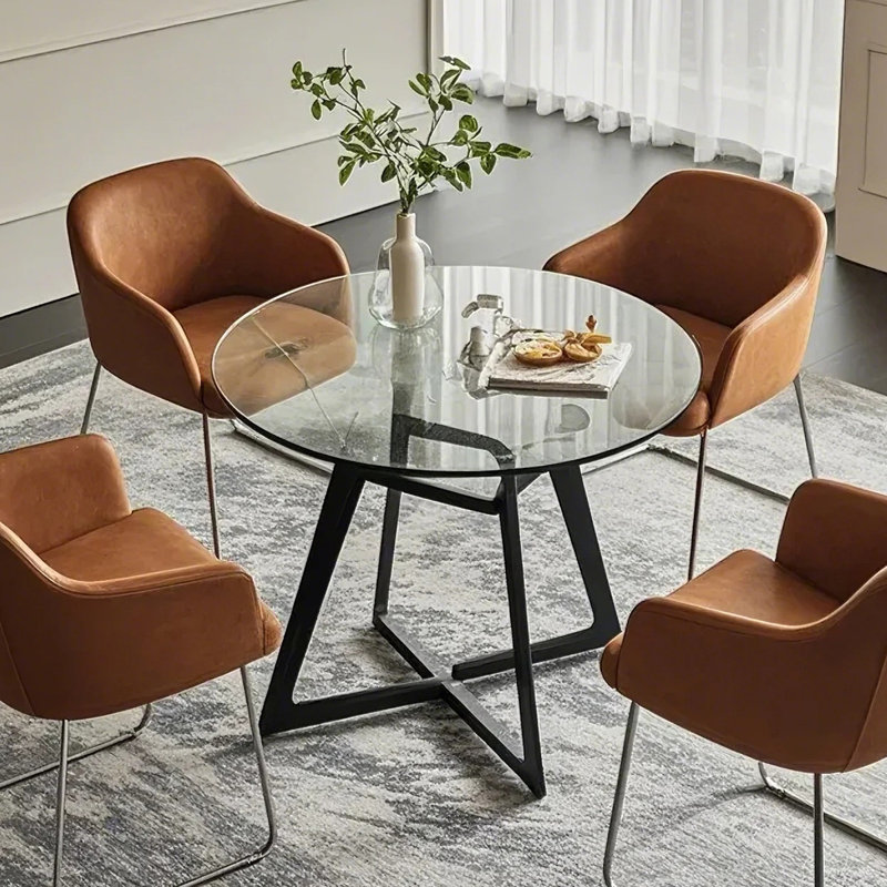 Plateau de table en verre trempé, H 0,29 po x L 36 po x l 36 po