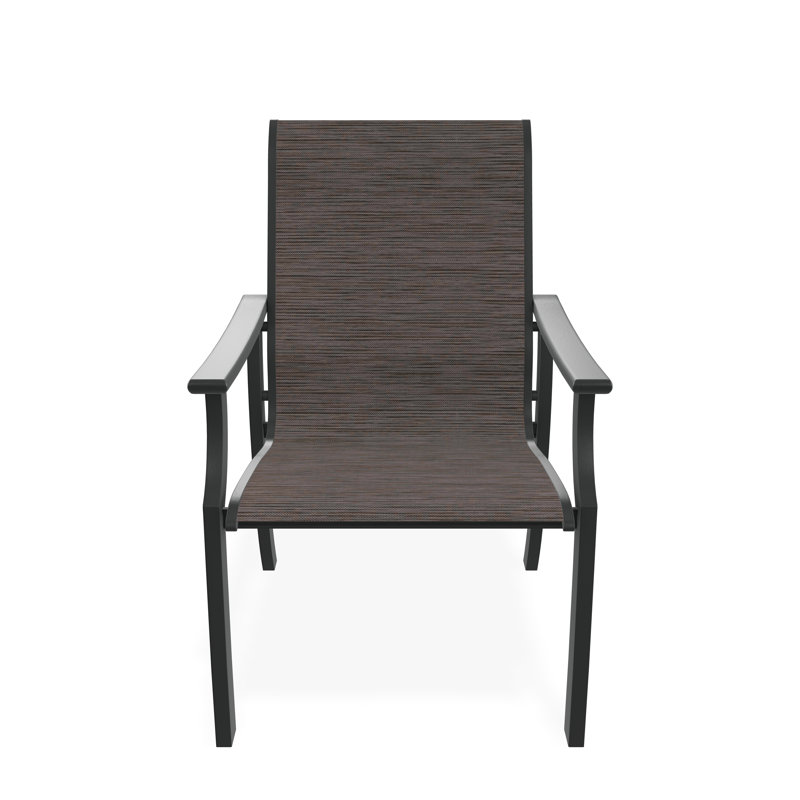 St. Catherine Sling Marine Grade Polymer Arm Chair, Graphite, Alloy Sunbrella®