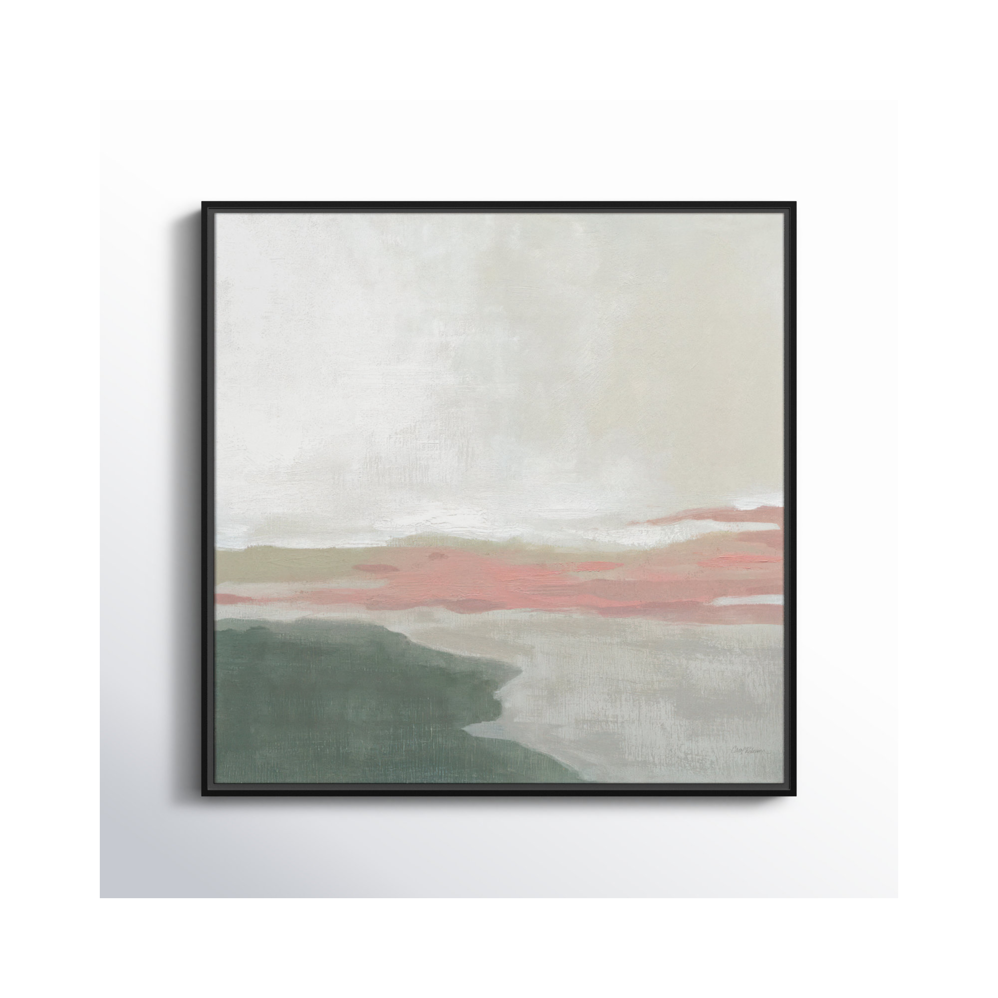 Still Lake by Carol Robinson - Floater Frame Print on Canvas, Black, 31.5" H x 31.5" W x 2" D
