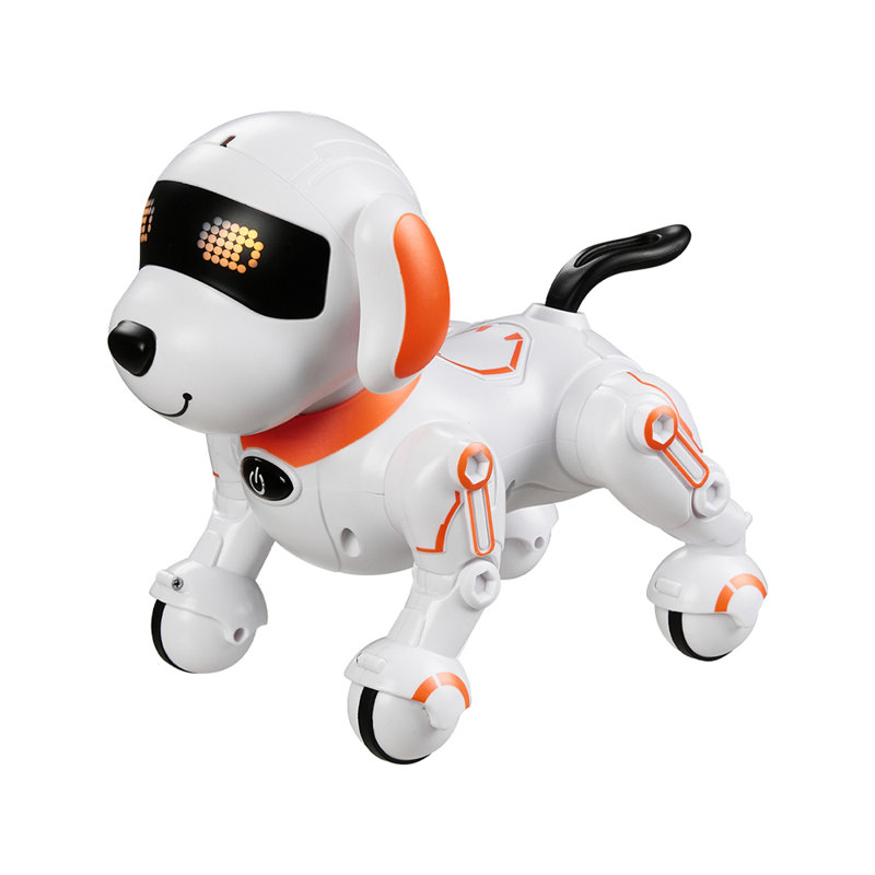 Programable Remote Control Dog Toy, White/Orange