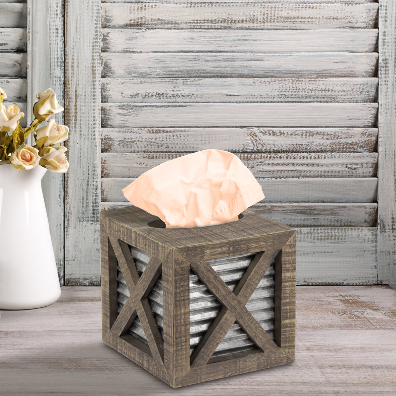 Margree Tissue Box Cover, Brown