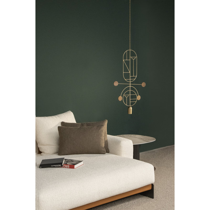 Wooden Dots 1 - Light Pendant, Walnut, Brass
