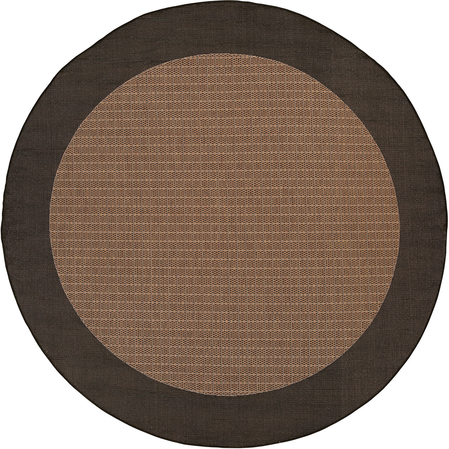 Dovecove Fierce Campo Brown-Black Indoor/Outdoor Round Rug | Wayfair