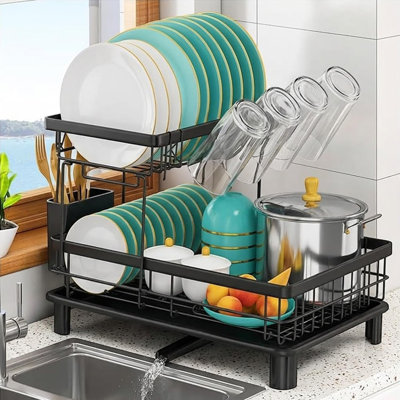 2-Tier Dish Drainer Rack