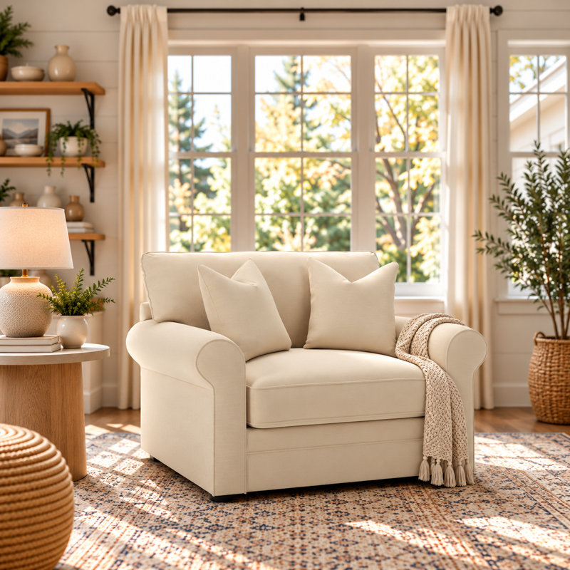 Comfy Chair And A Half, Toile lin Sunbrella®