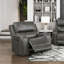 Ensemble de canapé gris 3 pièces Fauteuil inclinable à mouvement inclinable et moelleux