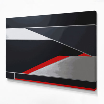 Hard Edge 94 Black Canvas Wall Art