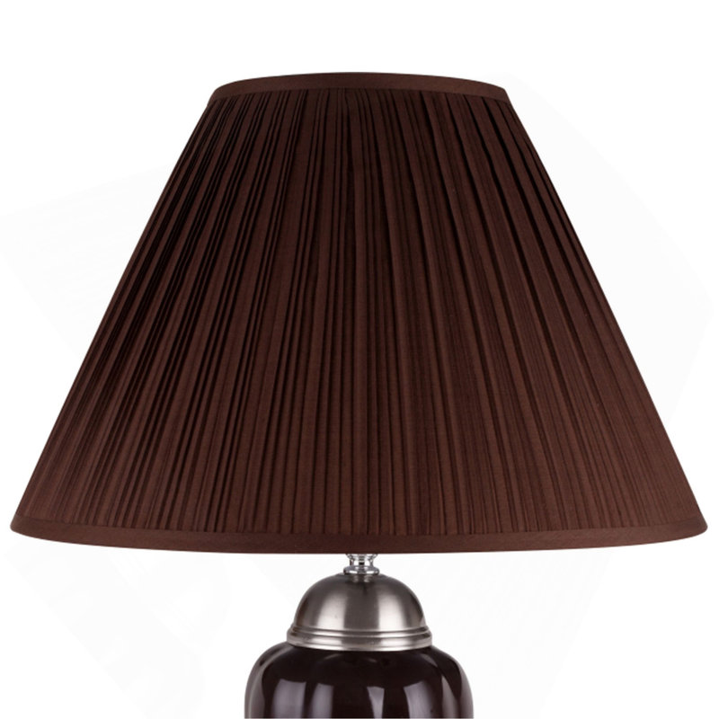 Lampe de table 1pc, Argent/Brun, Brun