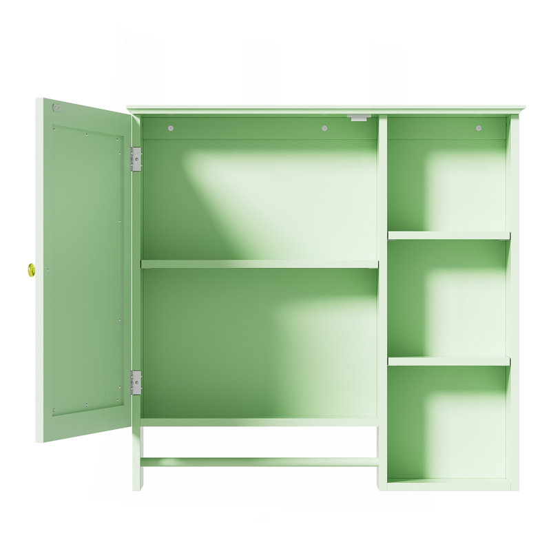 Armoire de salle de bain murale avec rangement et grande porte miroir pour une fonctionnalité améliorée