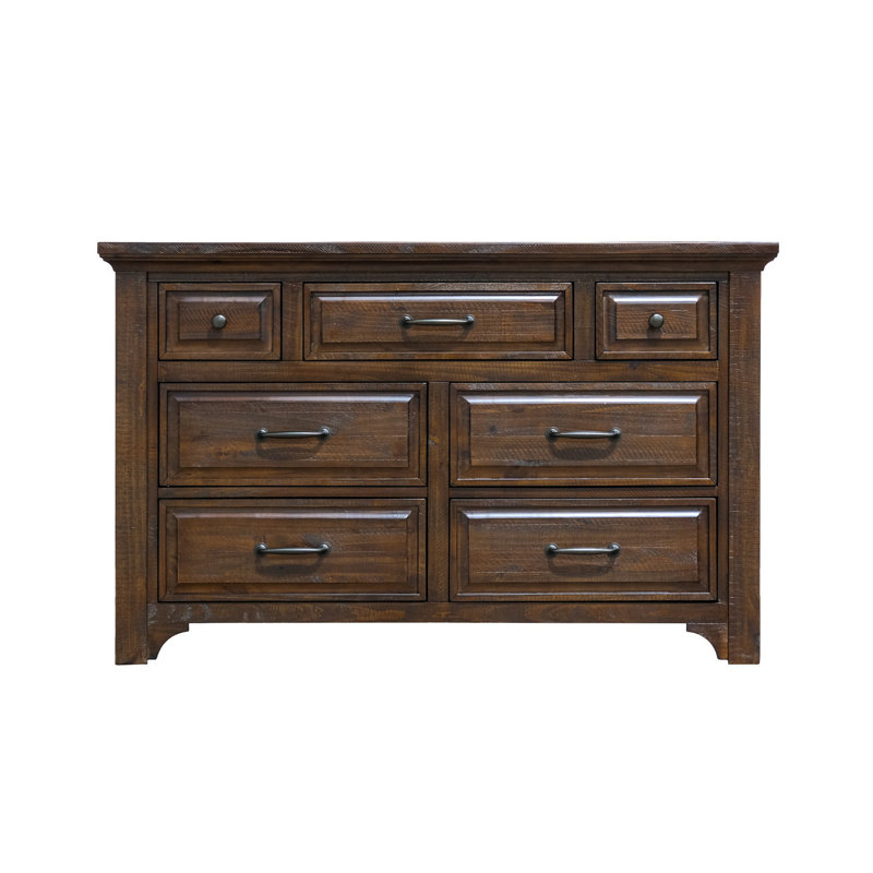 Commode brune à 7 tiroirs