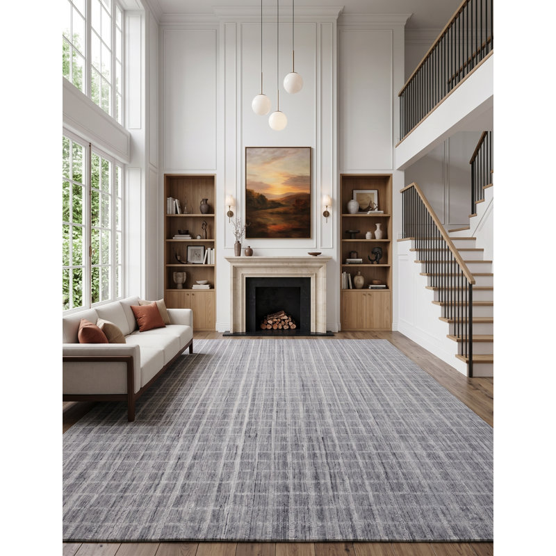 Tapis rectangulaire gris clair Marut, Rectangle de 5 pi x 8 pi