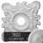 Endurathane Crawley Ceiling Medallion, 18"W x 18"H x 3 1/4"ID x 1 1/2"P (Fits Canopies up to 6 3/4"), Hand-Painted Frost Finish-27785681