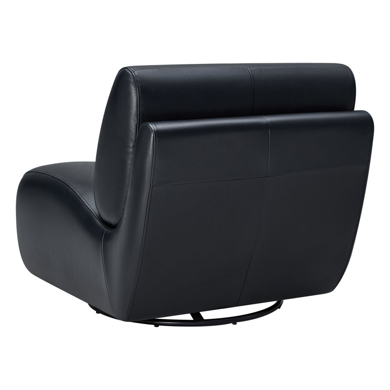 Fauteuil d'appoint pivotant rembourré Nita, Marine
