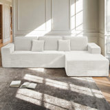  110'' W Upholstered Sectional with Five Pillows, 2 - Piece Convertible Sleeper Sofa, No Assembly Required Sofa