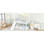 Lit superposé simple en métal avec glissade, lit pour enfant-124917475