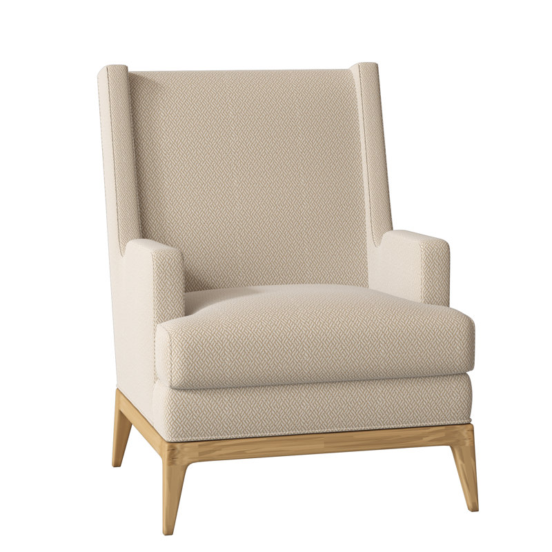 Fauteuil à oreilles de 29 po de large Cooper, Ivoire filigrane, Ambre