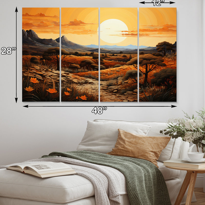 Canyon Mirage IV - Landscapes Metal Wall Art Prints Set