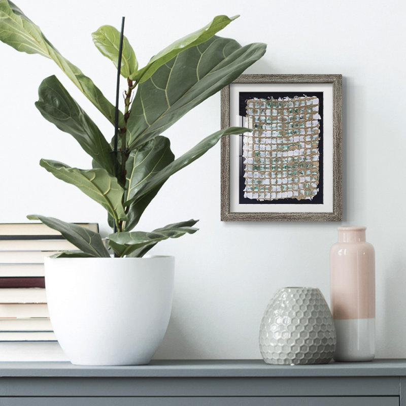 A Touch Of Mint I Framed Set, Yes, Distressed Silver Framed