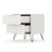 Rockefeller 20" Mid-Century Modern 2-Drawer Nightstand in Off White-1020609014