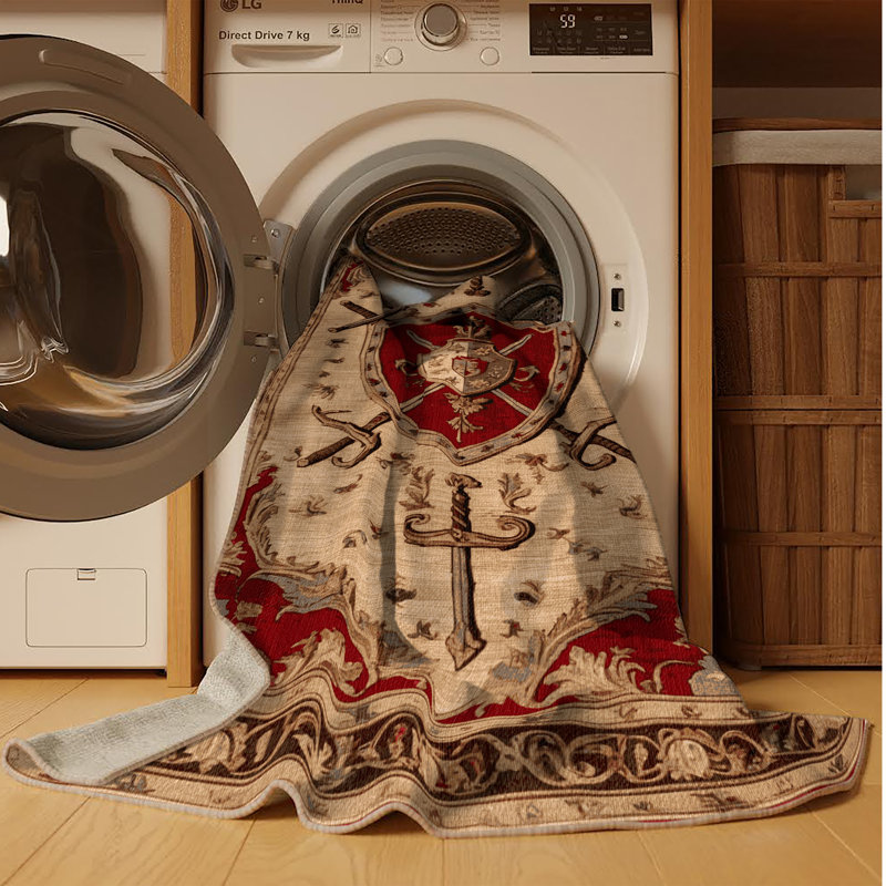Tapis brun français lavable à la machine